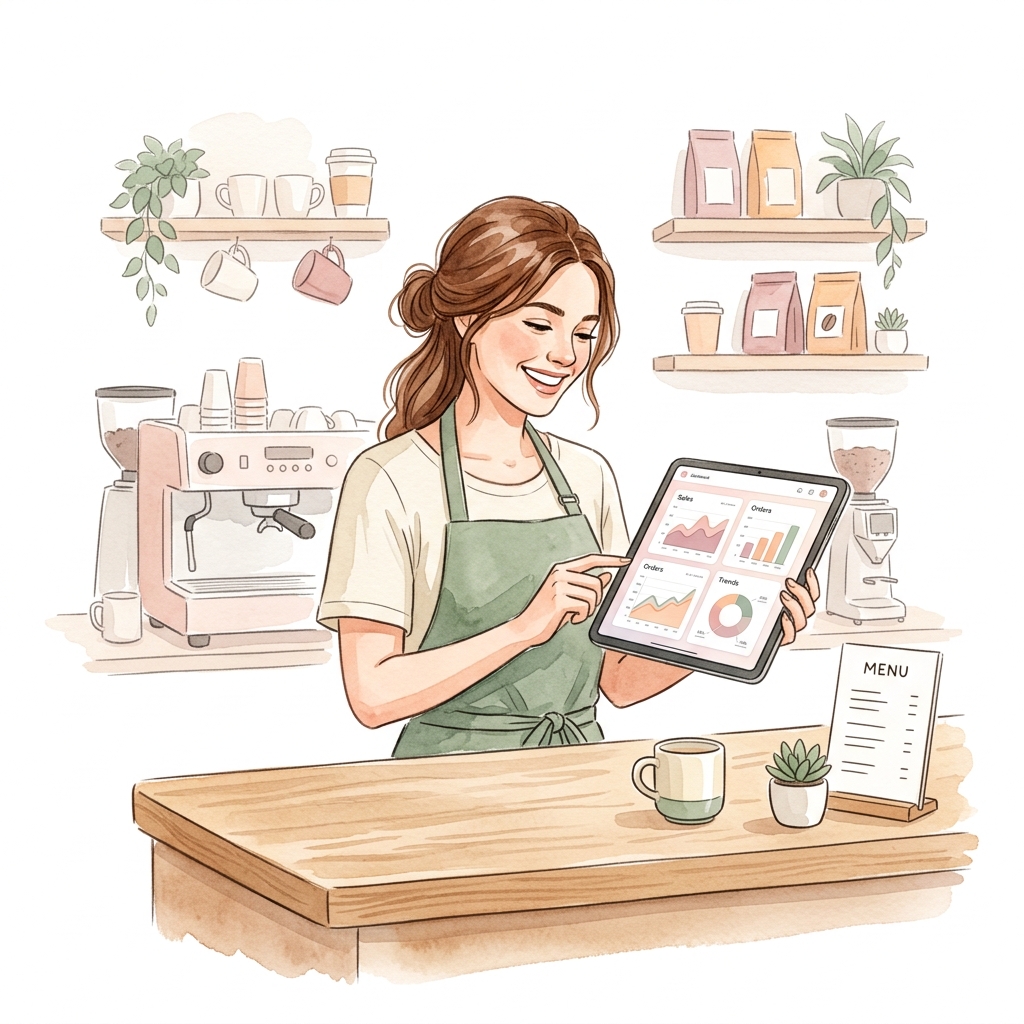 POS & Team Management Illustration